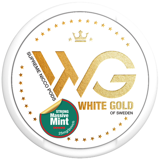 White Gold Strong Massive Mint (25 mg/pouch)