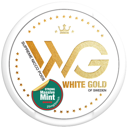 White Gold Strong Massive Mint (25 mg/pouch)